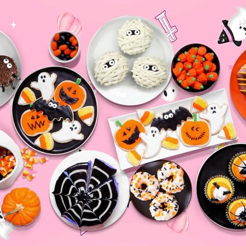 Pink Halloween Baby Shower Tablecloth Set 3Pcs