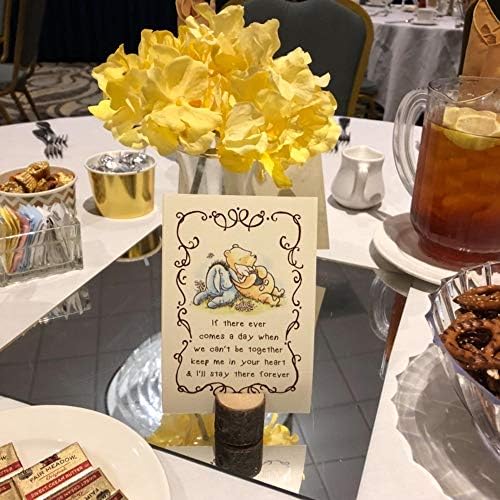 20Pcs Rustic Wood Table Numbers Holder and 30Pcs Kraft Place Cards