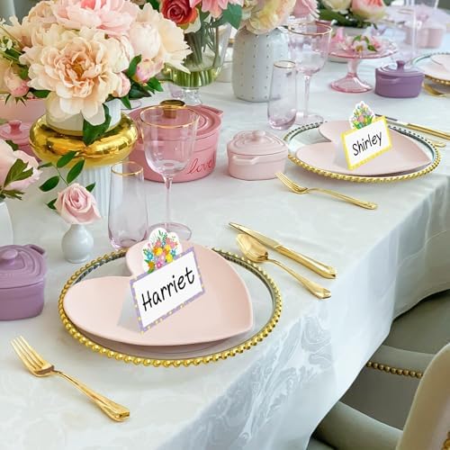 48 Pcs Spring Floral Place Cards for Parties and Events