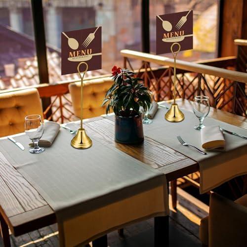 Marspark 16 Pcs 8 Gold Metal Table Number Holders