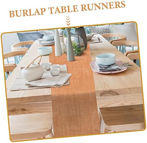 Zerodeko Natural Linen Table Runner for Rustic Wedding Decor