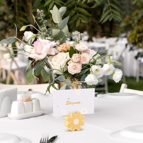 Soaoo 24 pcs Mini Daisy Place Card Holders
