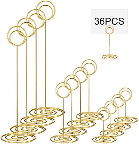 Teling 36-Piece Table Number Holders Set Gold