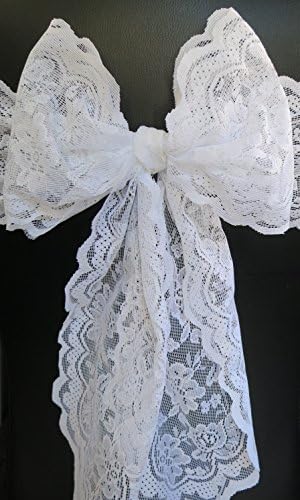 White 108 Inch Lace Table Runner Wedding Chair Sash