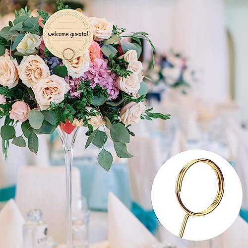 60Pcs Gold Metal Wire Floral Place Card Holders