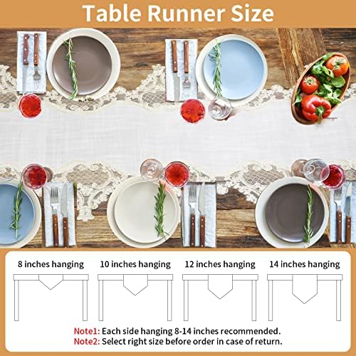 Elegant Vintage Lace Table Runner 120 Inches