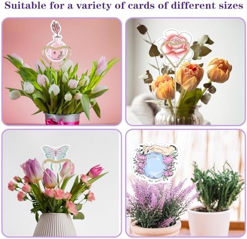20pcs Metal Flower Card Holder Stick for Wedding and Floral Arrangements
