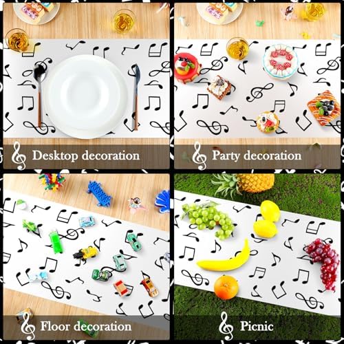 6 Pcs Musical Notes Table Runners for Parties and Weddings