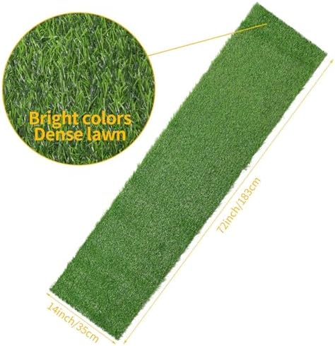 Aneco 14x72 Inch Artificial Grass Table Runner Carpet Roll