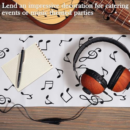 6 Pcs Musical Notes Table Runners for Parties and Weddings