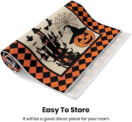 Anragon Pumpkin Table Runner Halloween Decor 72 Inches Long