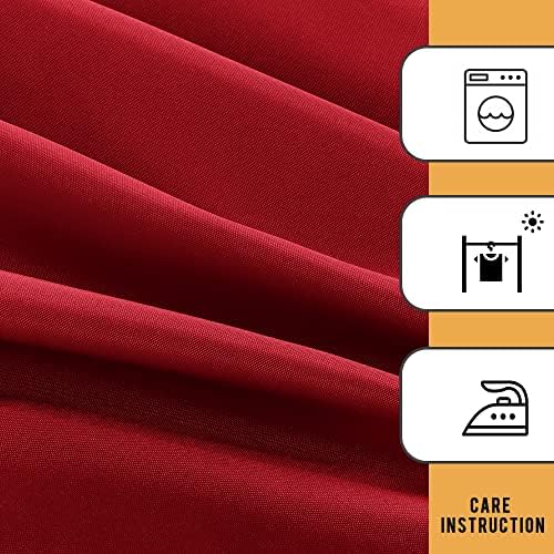 Obstal 2 Pack 6FT Red Tablecloths for Folding Tables