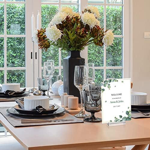 Roowest 100 Pcs Clear Place Card Holders for Events