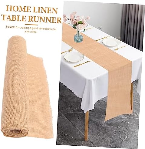 Natural Linen Table Runner for Weddings and Home Decor
