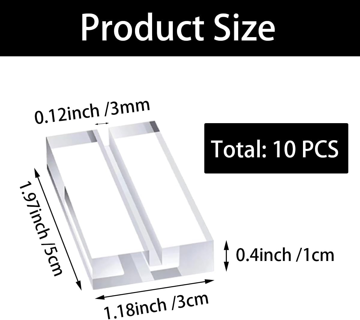 14 Piece Acrylic Sign Holders Clear Card Stands