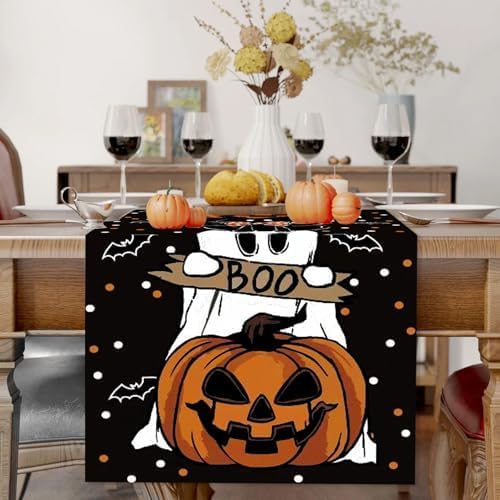 Halloween Ghost Table Runner 13x72 Inches