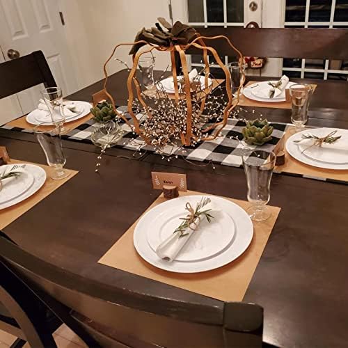30 Pcs Rustic Wood Place Card Holders with Kraft Cards