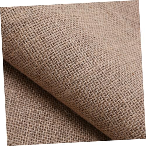 Unomor 275x30cm Burlap Table Runner with Lace Edging