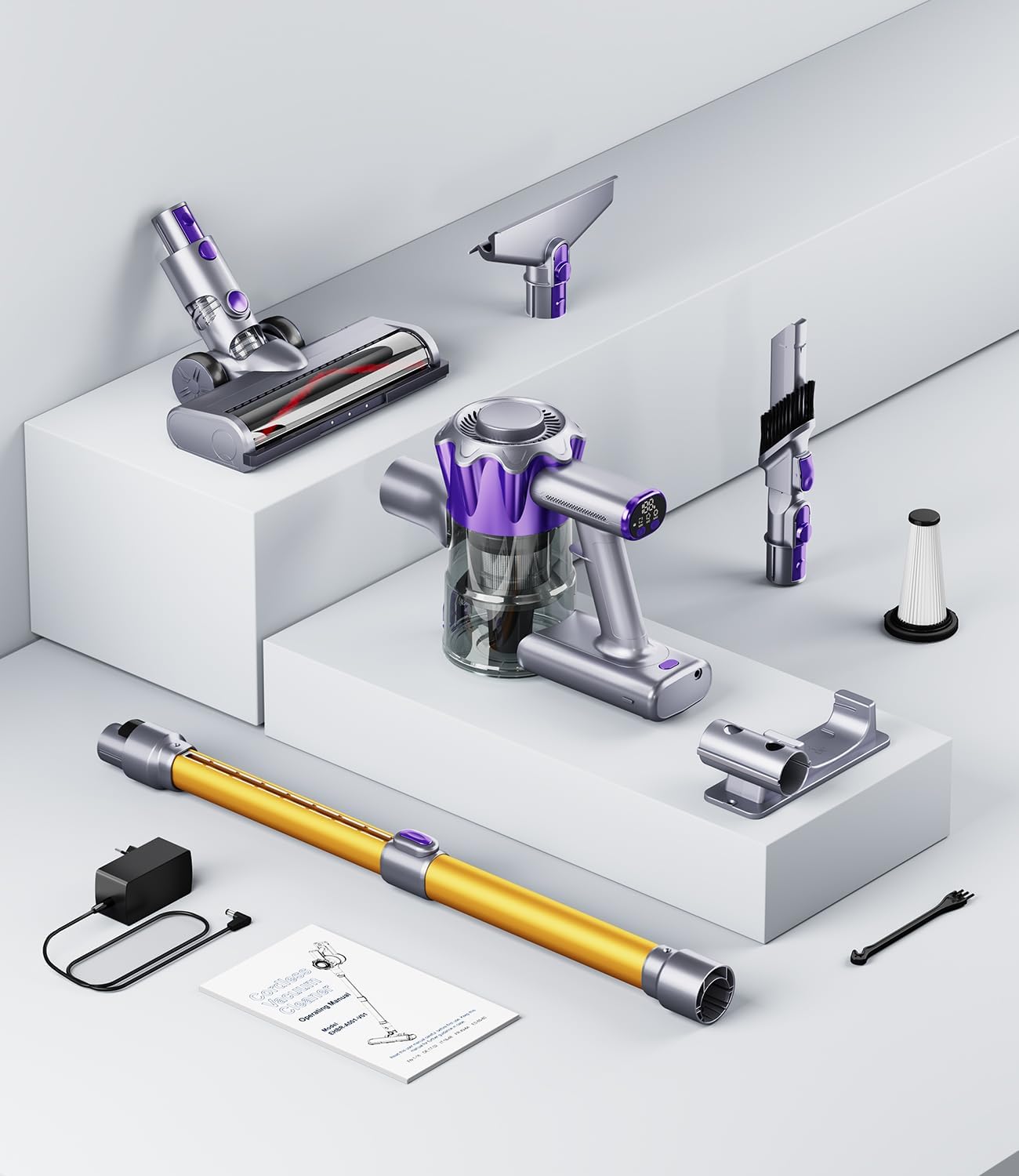 MBYULO Cordless Vacuum Cleaner 450W 40Kpa Powerful Stick Vacuum