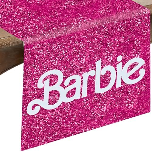 Malibu Barbie Table Runner 13x72 Pink Modern