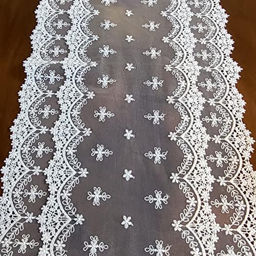 Lacely Inicia Table Lace Runner 12x86 Inch White Decor