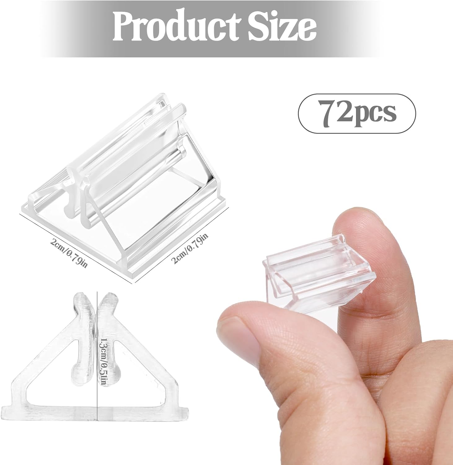 72 Pcs Acrylic Place Card Holders for Wedding Photos and Games