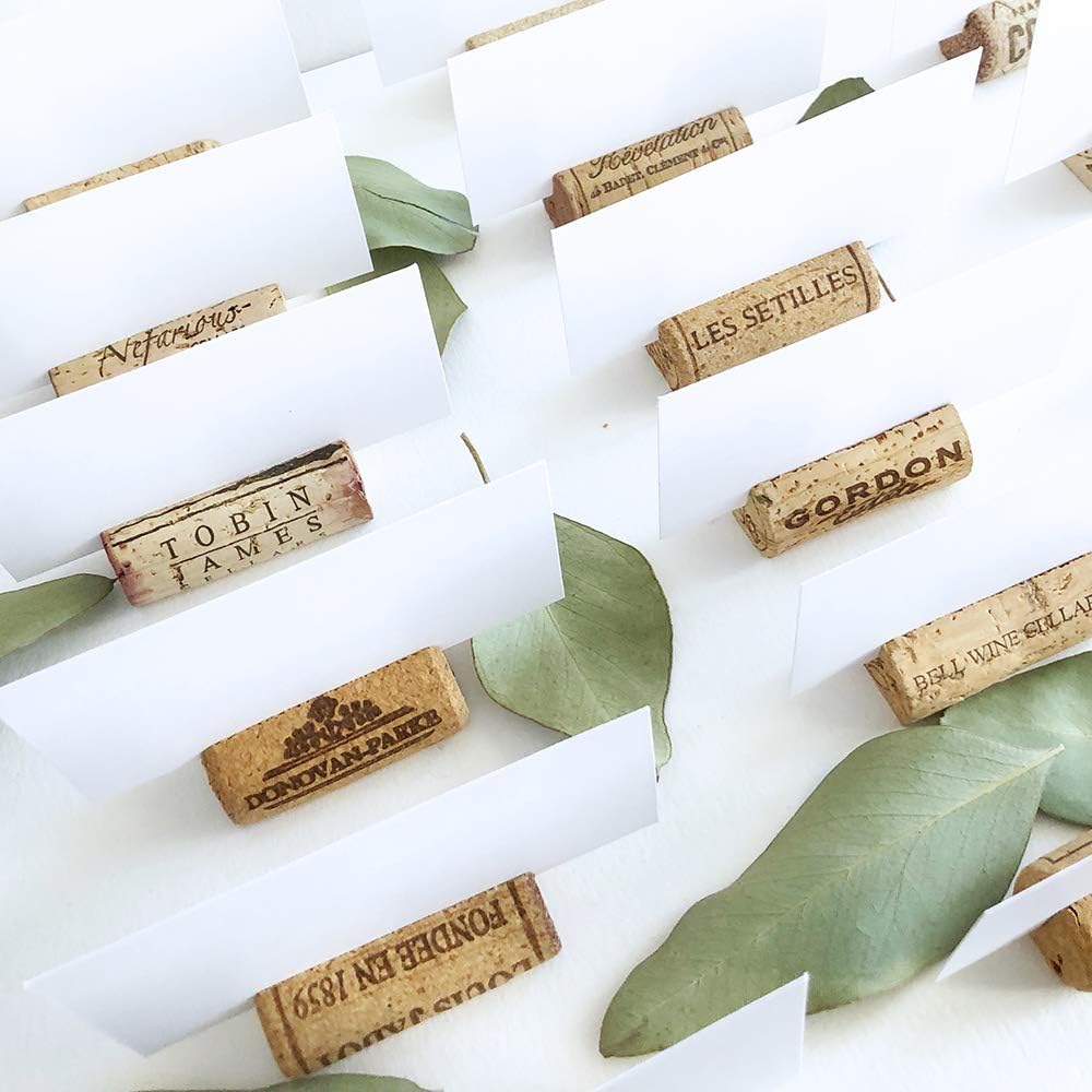 Premium Recycled Cork Place Card Holders Set of 25