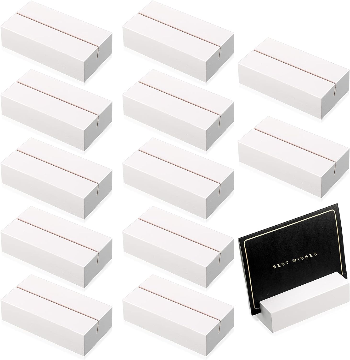 12 Piece Wooden Place Card Holders for Wedding Events 1