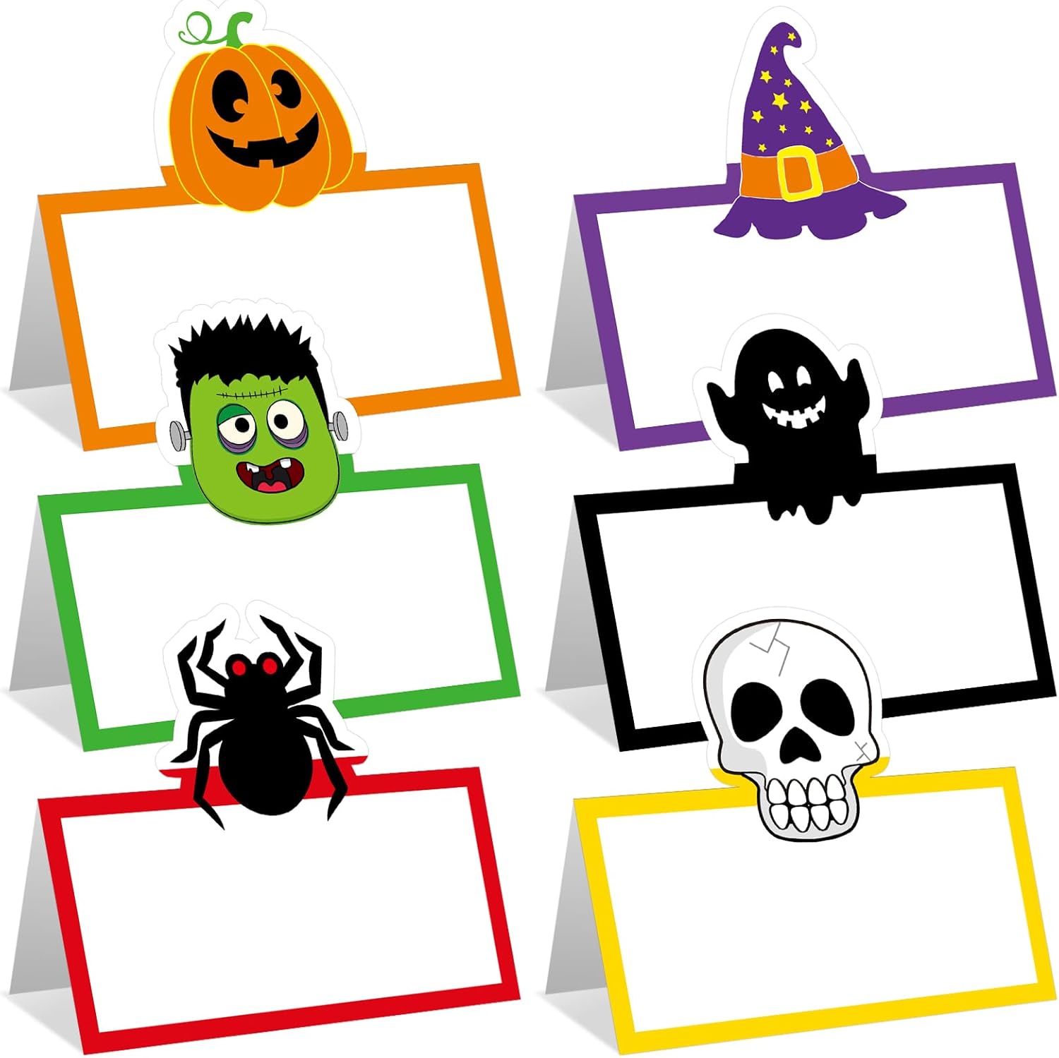 48 Pcs Halloween Place Cards with Funny Designs