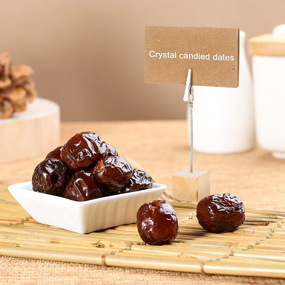 20 Pcs Wood Place Card Holders and 30 Pcs Kraft Place Cards Set