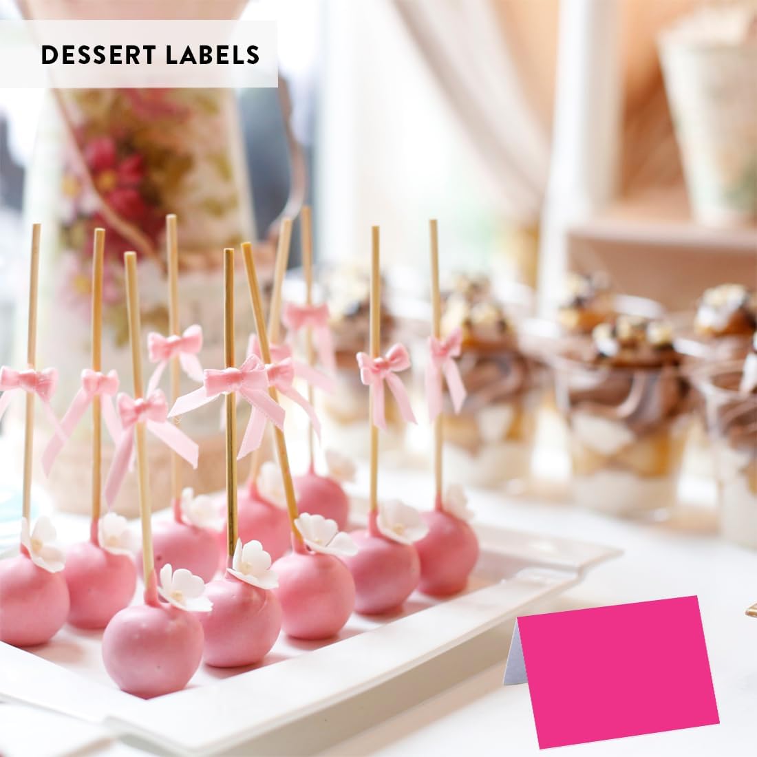 Andaz Press Fuchsia 20-Pack Place Cards for Events