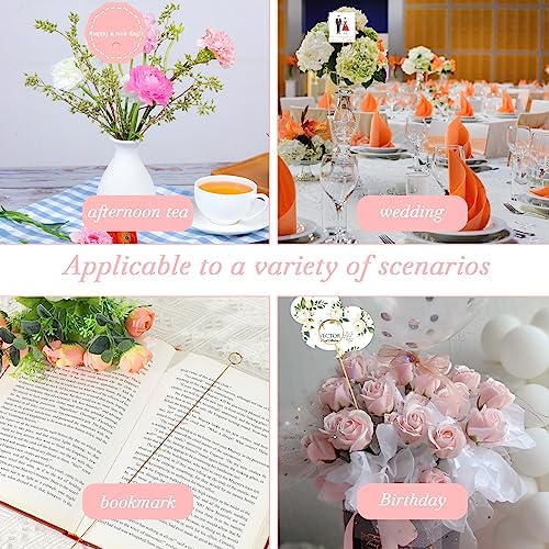 60Pcs Gold Metal Wire Floral Place Card Holders