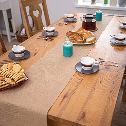 AK-Trading Natural Chic Rustic Burlap Table Runner