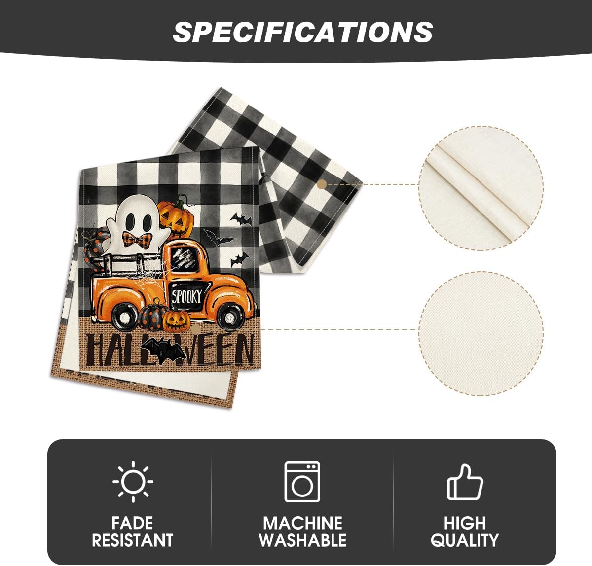 Artoid Mode Spooky Halloween Table Runner 13x72 Inch