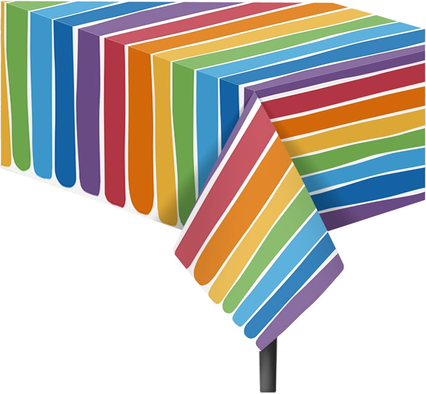 2 PCS Rainbow Disposable Tablecloths for Parties