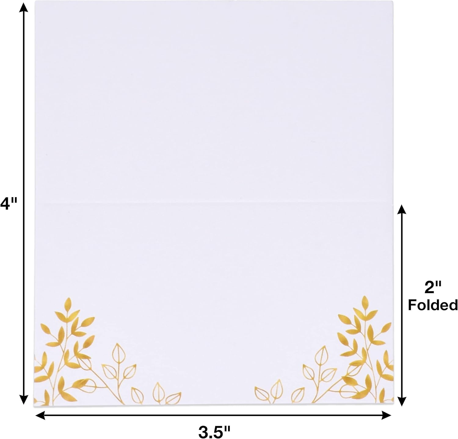 Gift Boutique 100 Pack Gold Leaf Place Cards