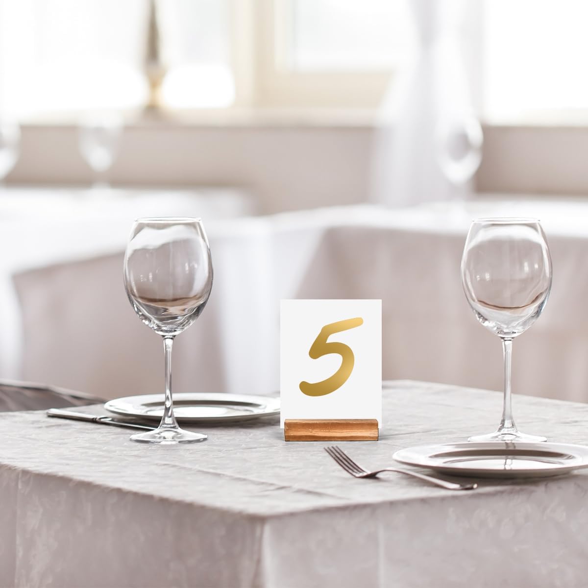 20pcs Wooden Place Card Holders for Wedding and Party Events