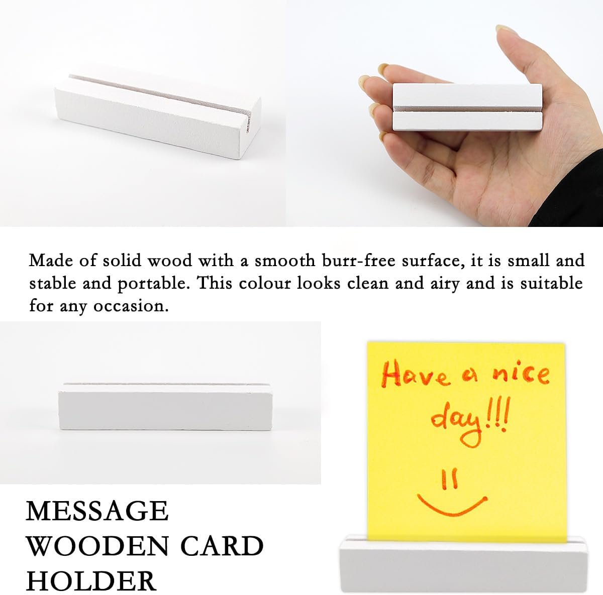 20pcs Wood Place Card Holder for Events and Decor