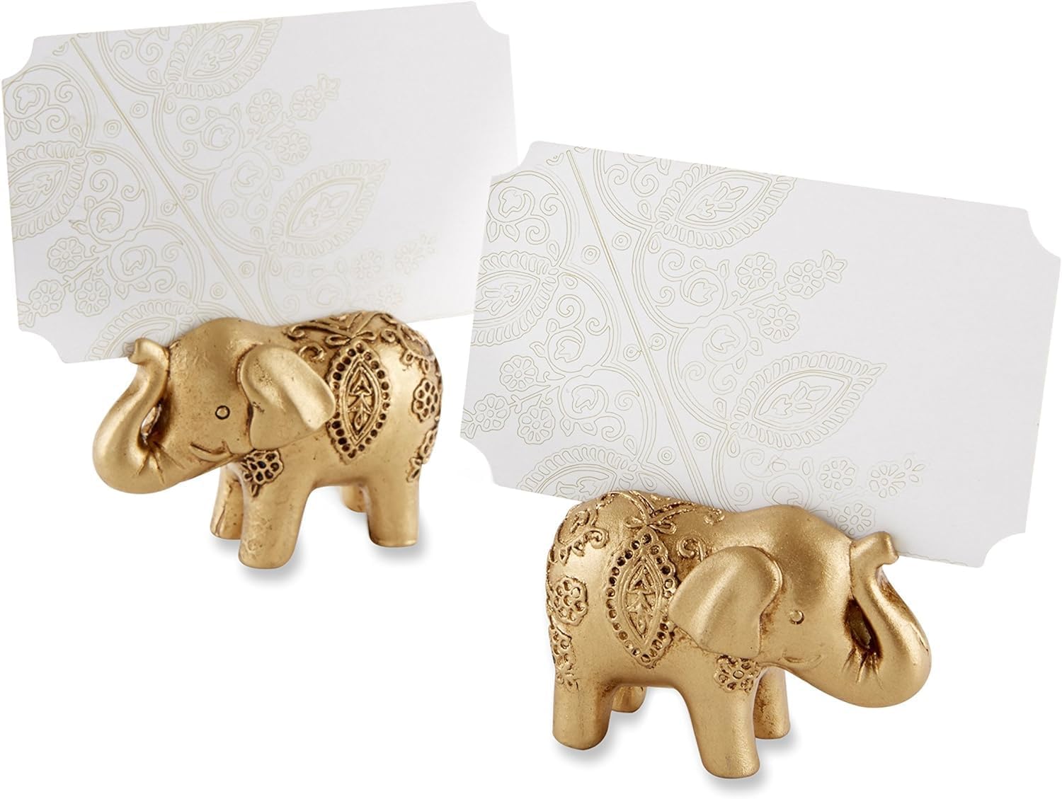 Kate Aspen Lucky Golden Elephant Place Card Holders Set of 6
