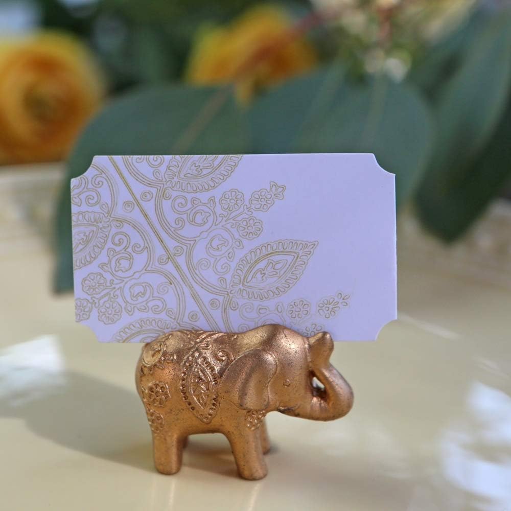 Kate Aspen Lucky Golden Elephant Place Card Holders Set of 6