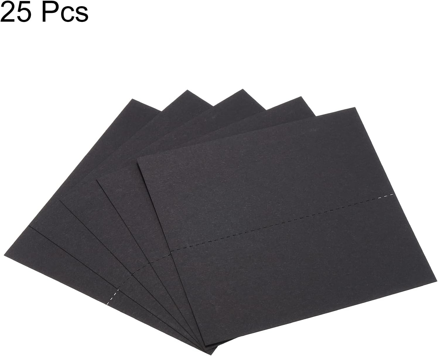 PATIKIL Table Name Place Cards 25Pcs Foldable Black
