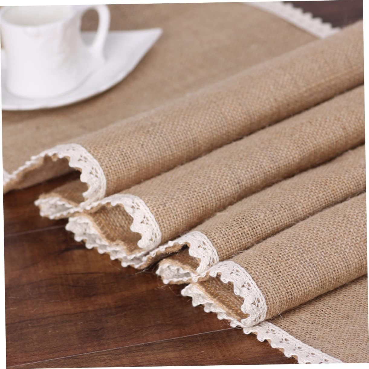 Lace Jute Table Runner 30x275cm for Wedding Events
