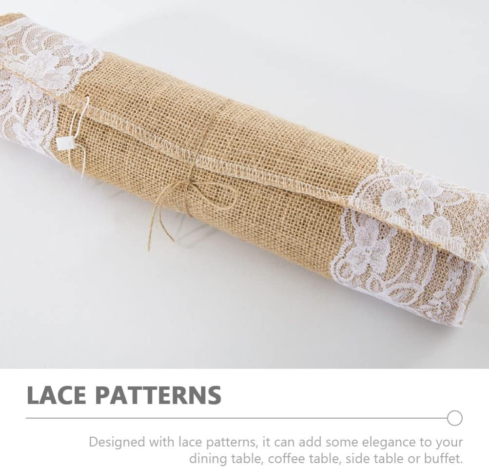 Elegant Rustic Lace Table Runner for Weddings and Parties