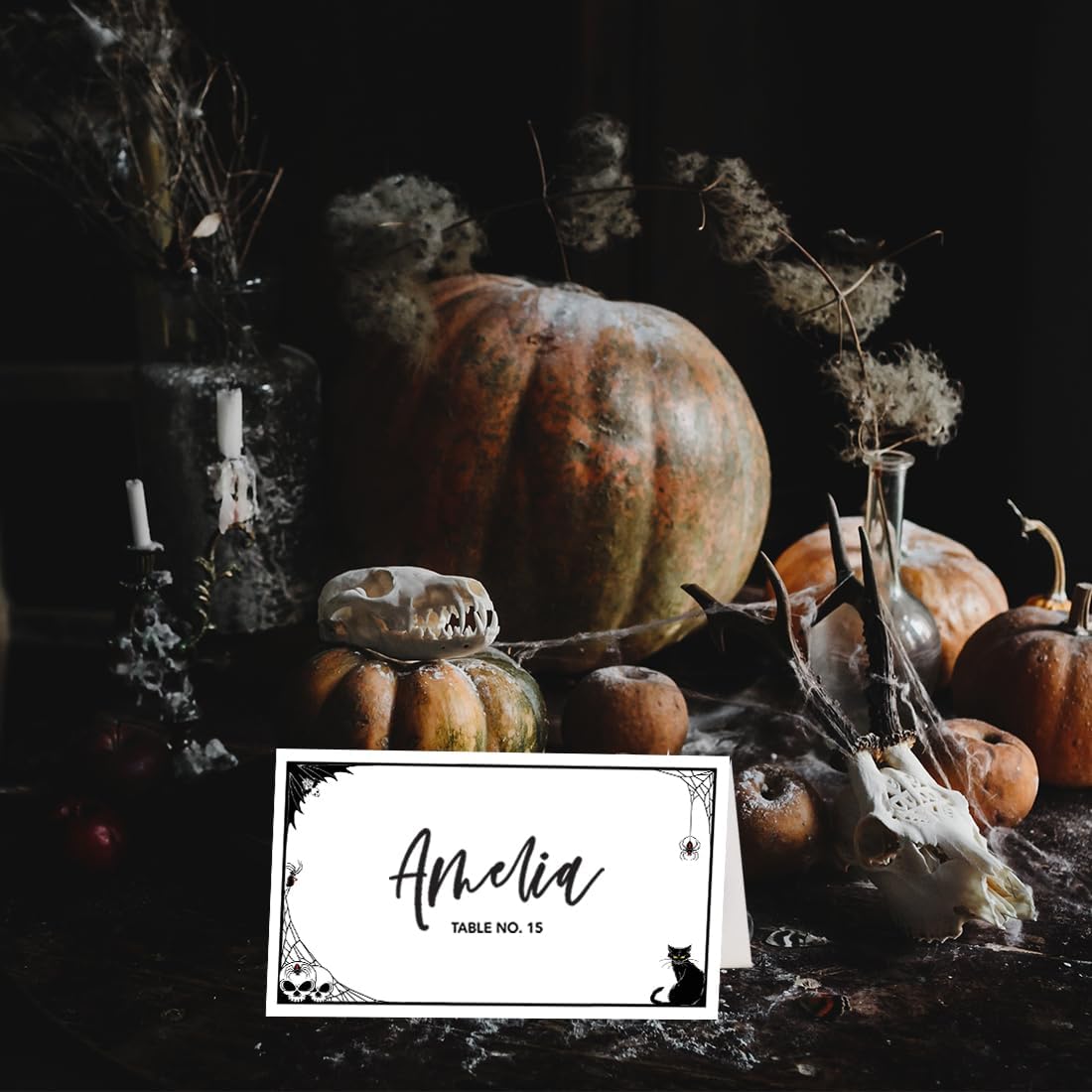 Andaz Press Halloween Name Place Cards 24 Pack 2x35 1
