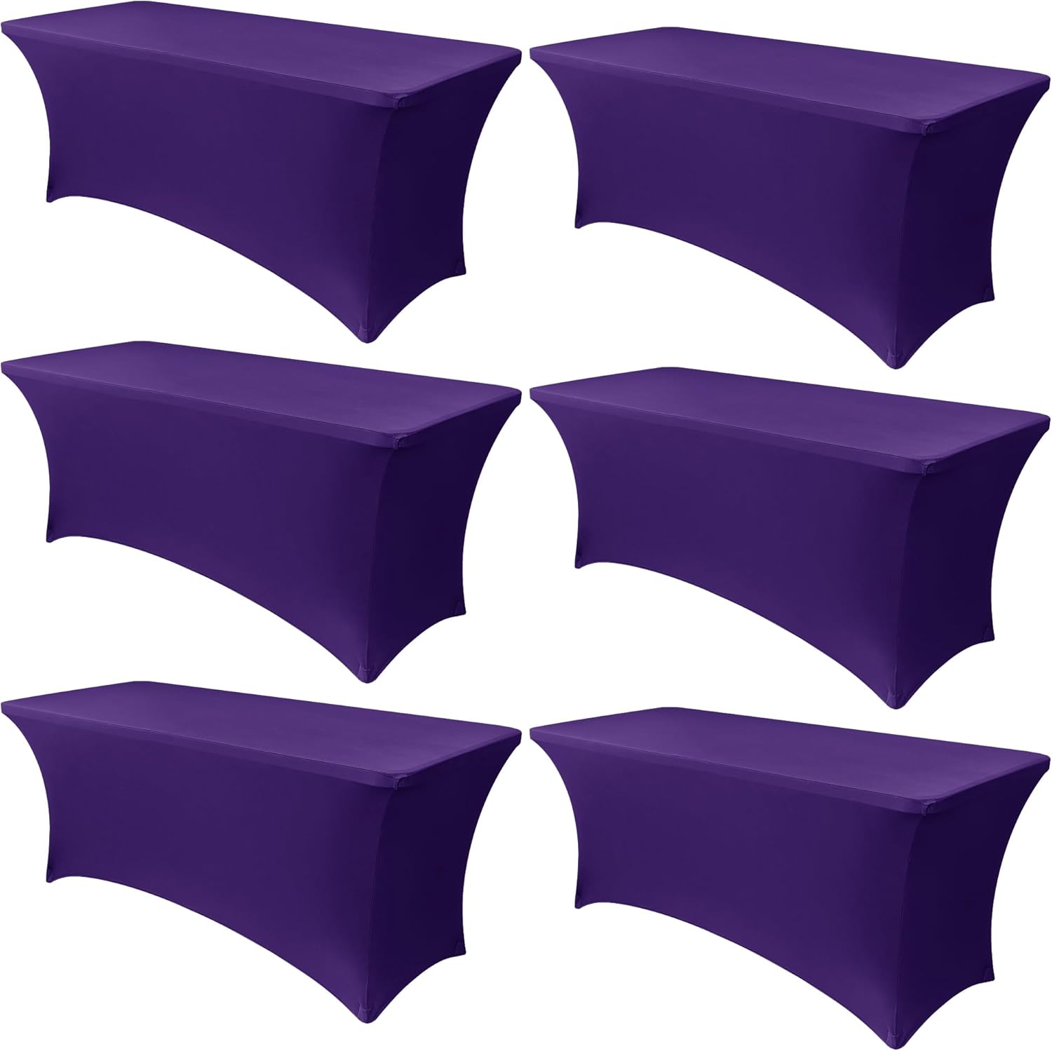Obstal 6 Pack Stretch Spandex Table Covers for 6 Foot Tables
