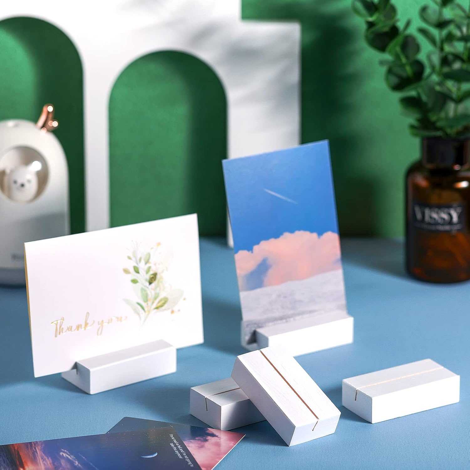 12 Piece Wooden Place Card Holders for Wedding Events 1