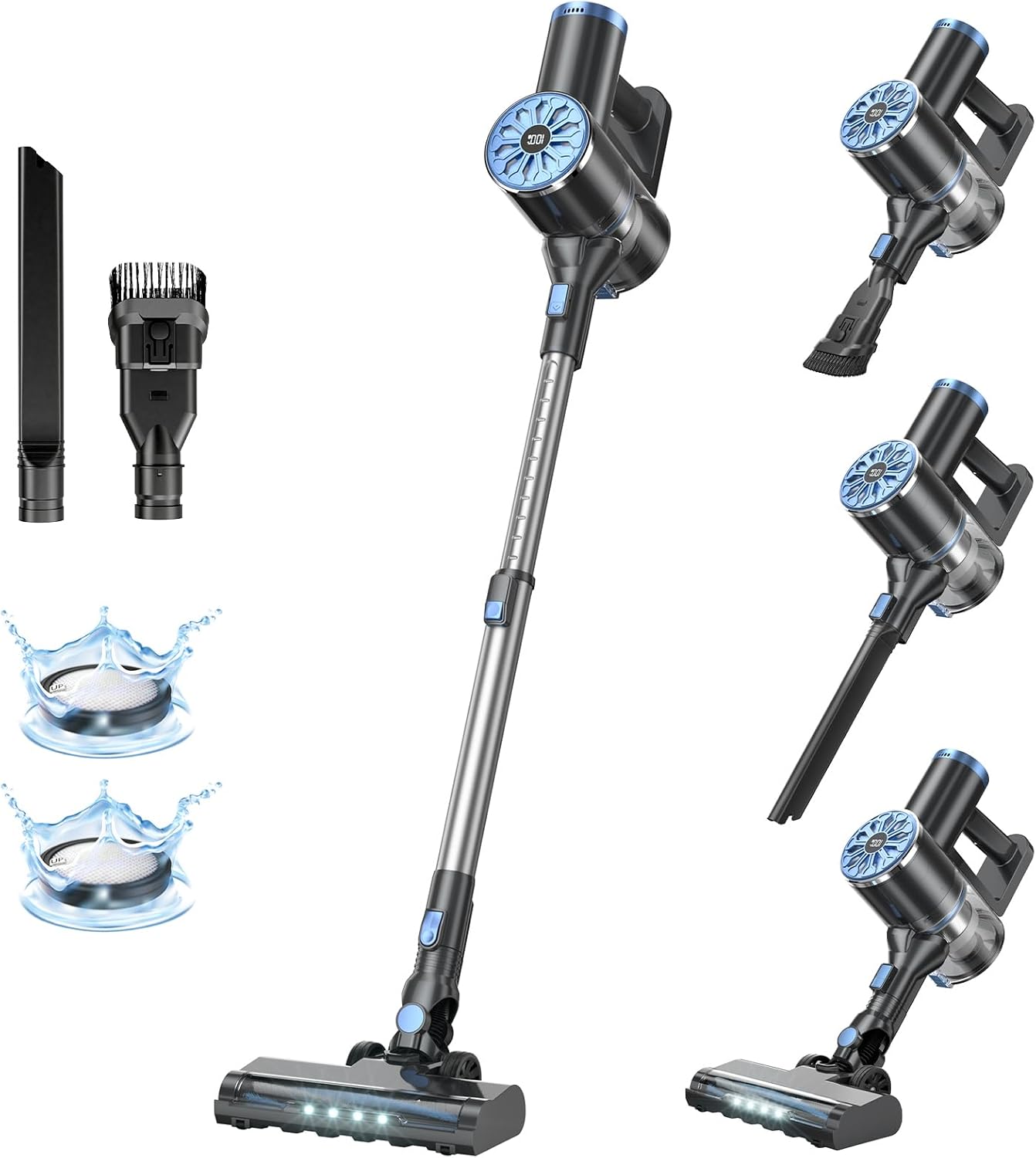 VIPSUN Cordless Stick Vacuum Cleaner 6-in-1 Self-Standing