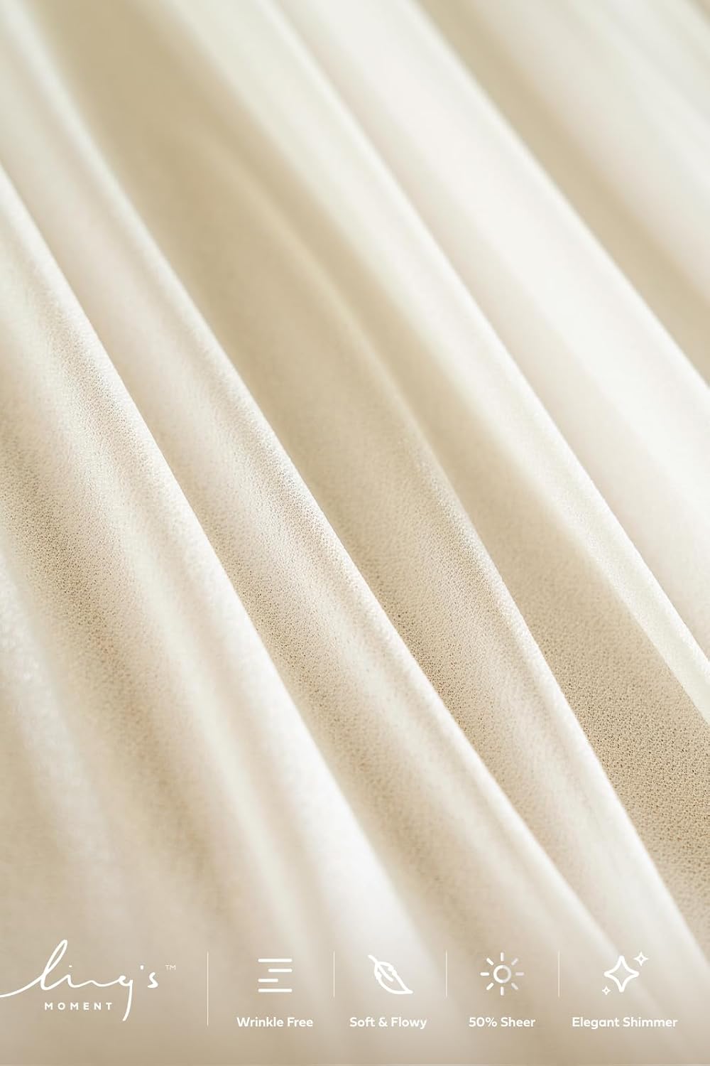 Lings Moment 14 Ft Ivory Sheer Table Runner with Silver Sparkle