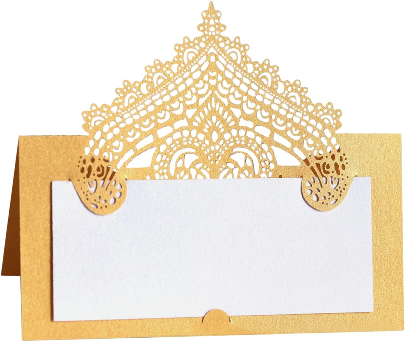 50 PCS Gold Tented Wedding Place Cards Blank Cardstock for Parties