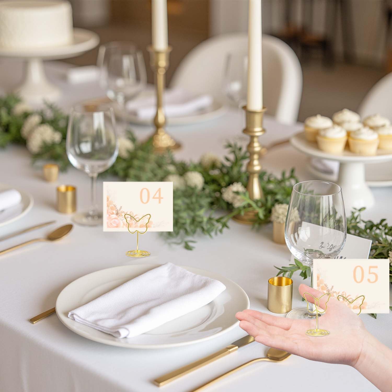 32pcs Table Number Holders with Butterfly Design